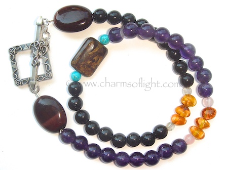 Multi-gemstone Wrap Bracelet